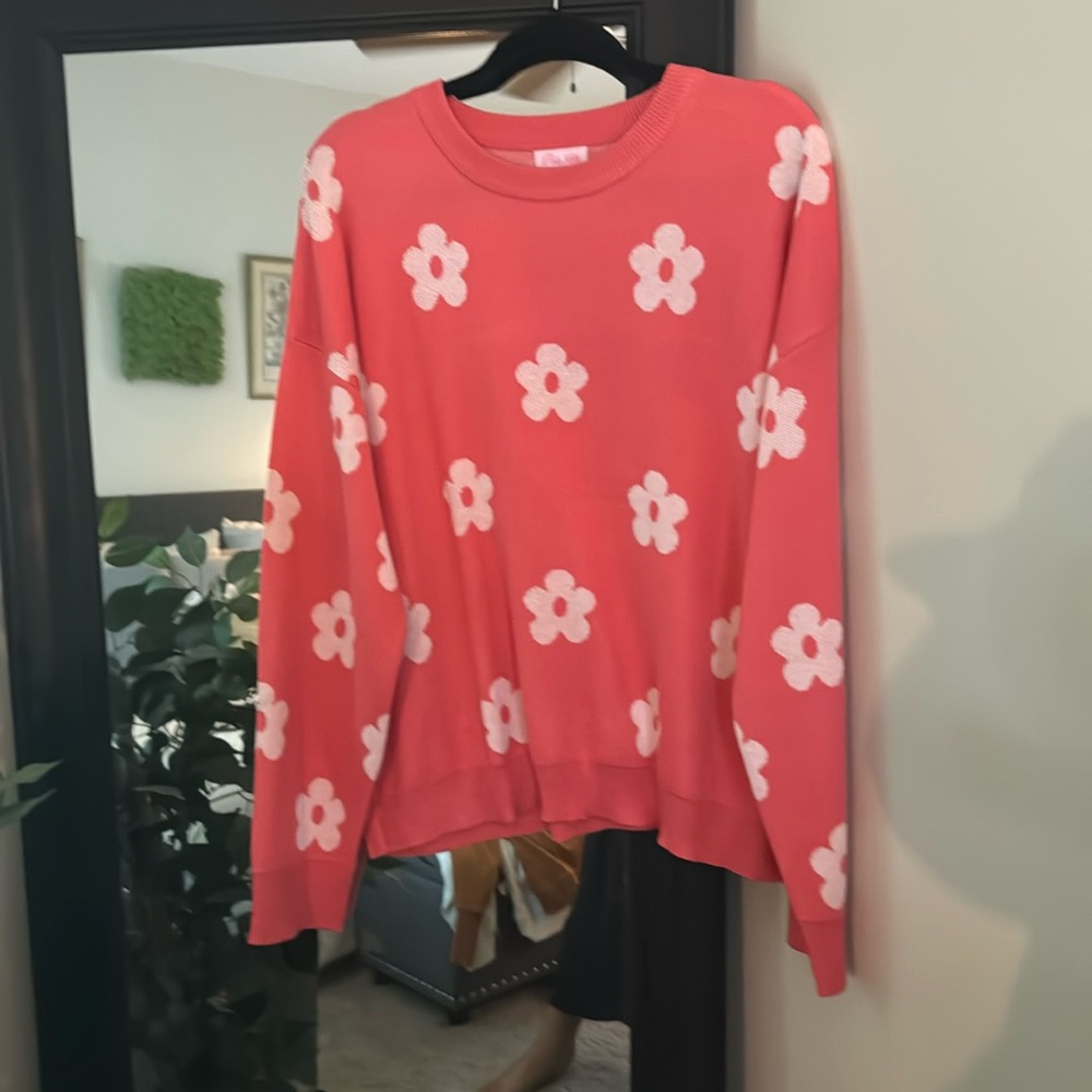 Pink lily lightweight summer sweater
